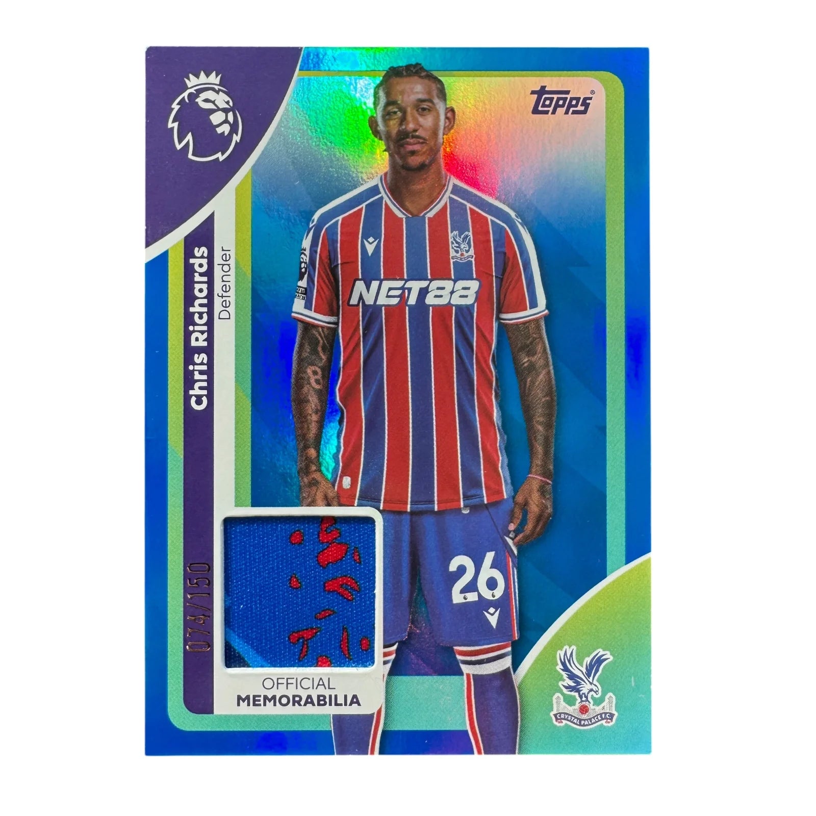 Richards - MATCH WORN PATCH - 74/150 - Crystal Palace