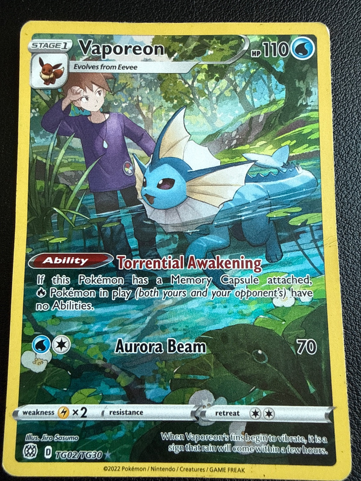 Vaporeon TG02/TG30 · Holofoil (Brilliant Stars Trainer Gallery)