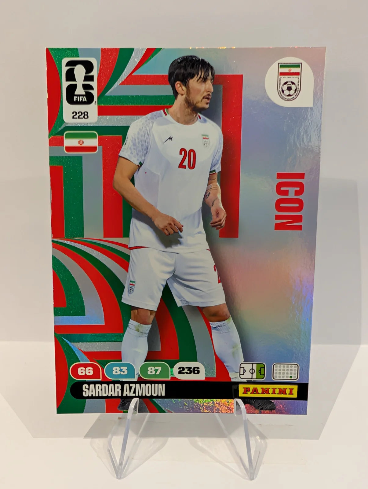 228 Sardar Azmoun - Iran - Panini Adrenalyn XL World Cup 2026
