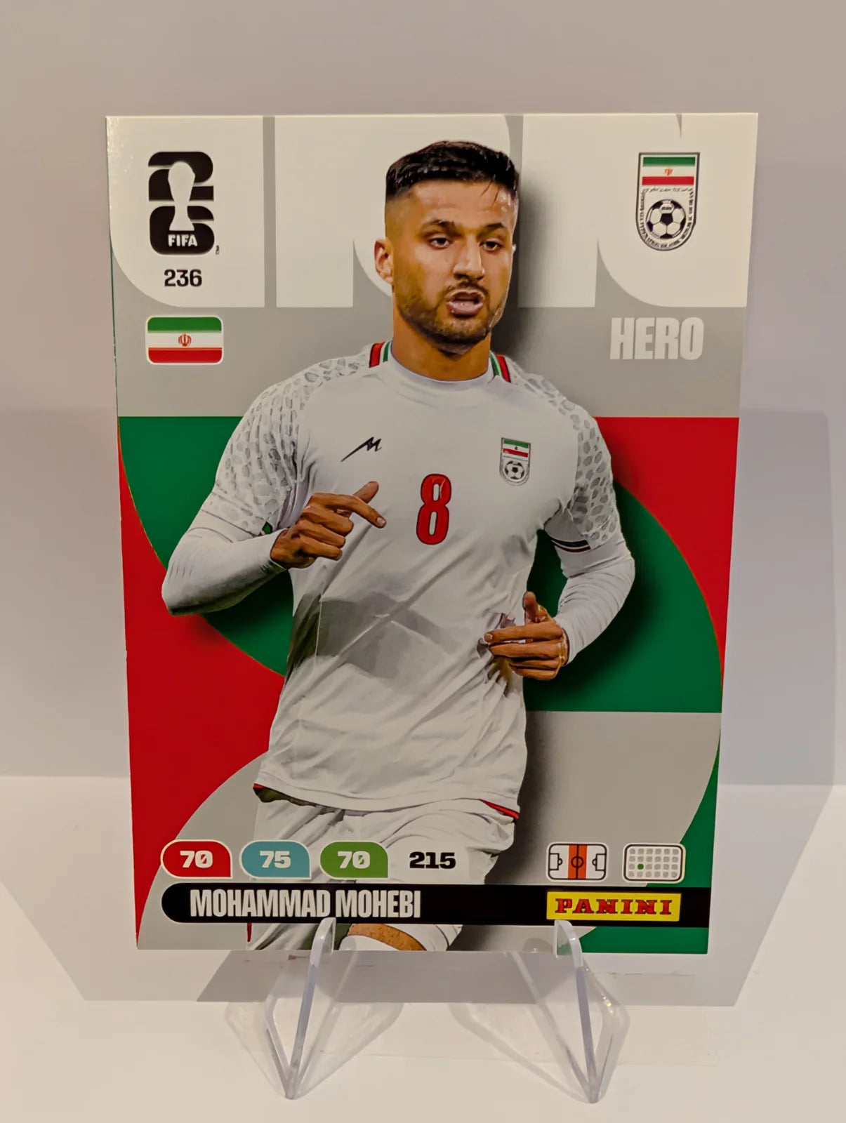 236 Mohammad Mohebi - Iran - Panini Adrenalyn XL World Cup 2026