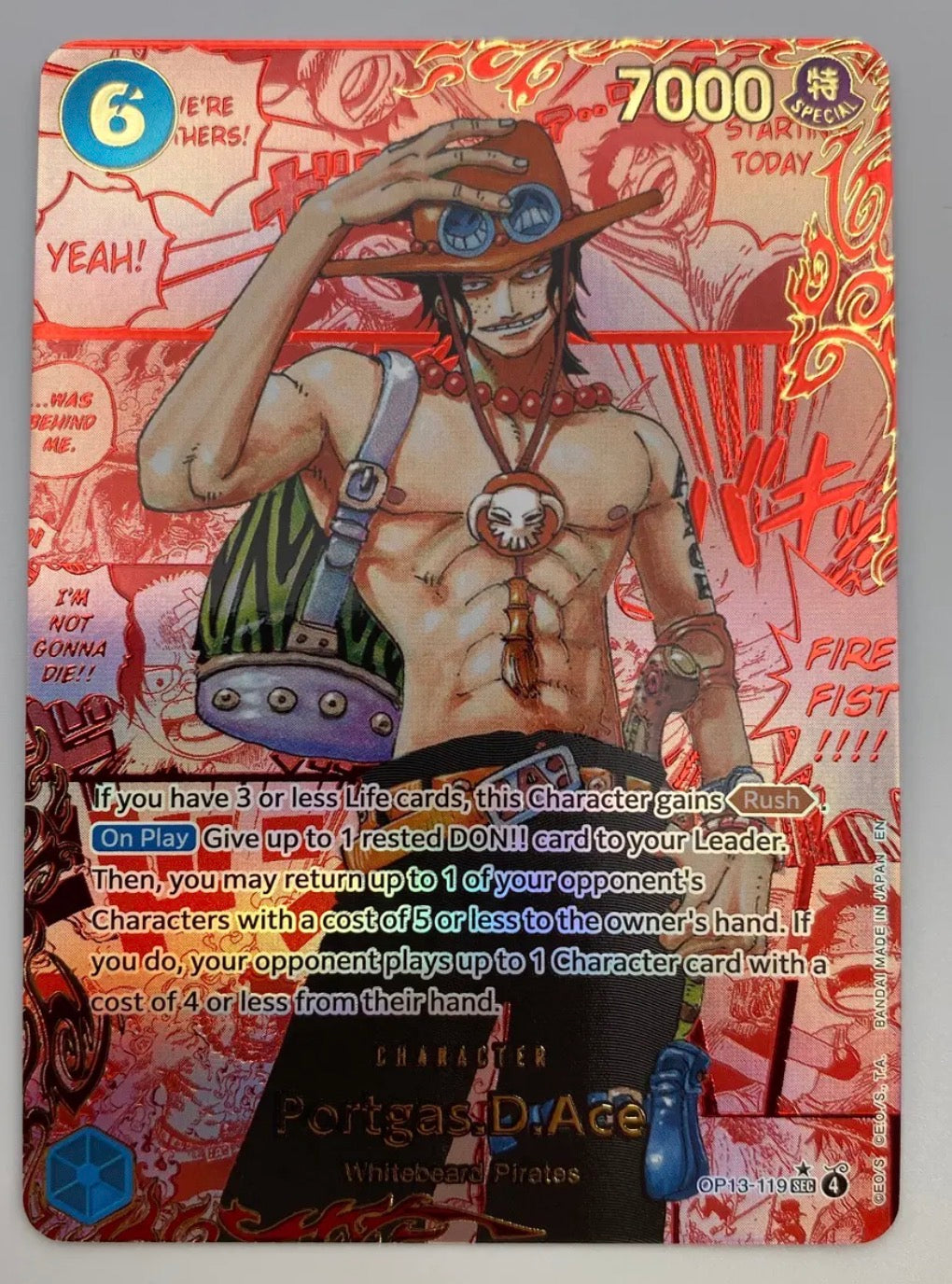Portgas.D.Ace (119) (3rd Anniversary) OP13-119 · Foil (Carrying On His Will)