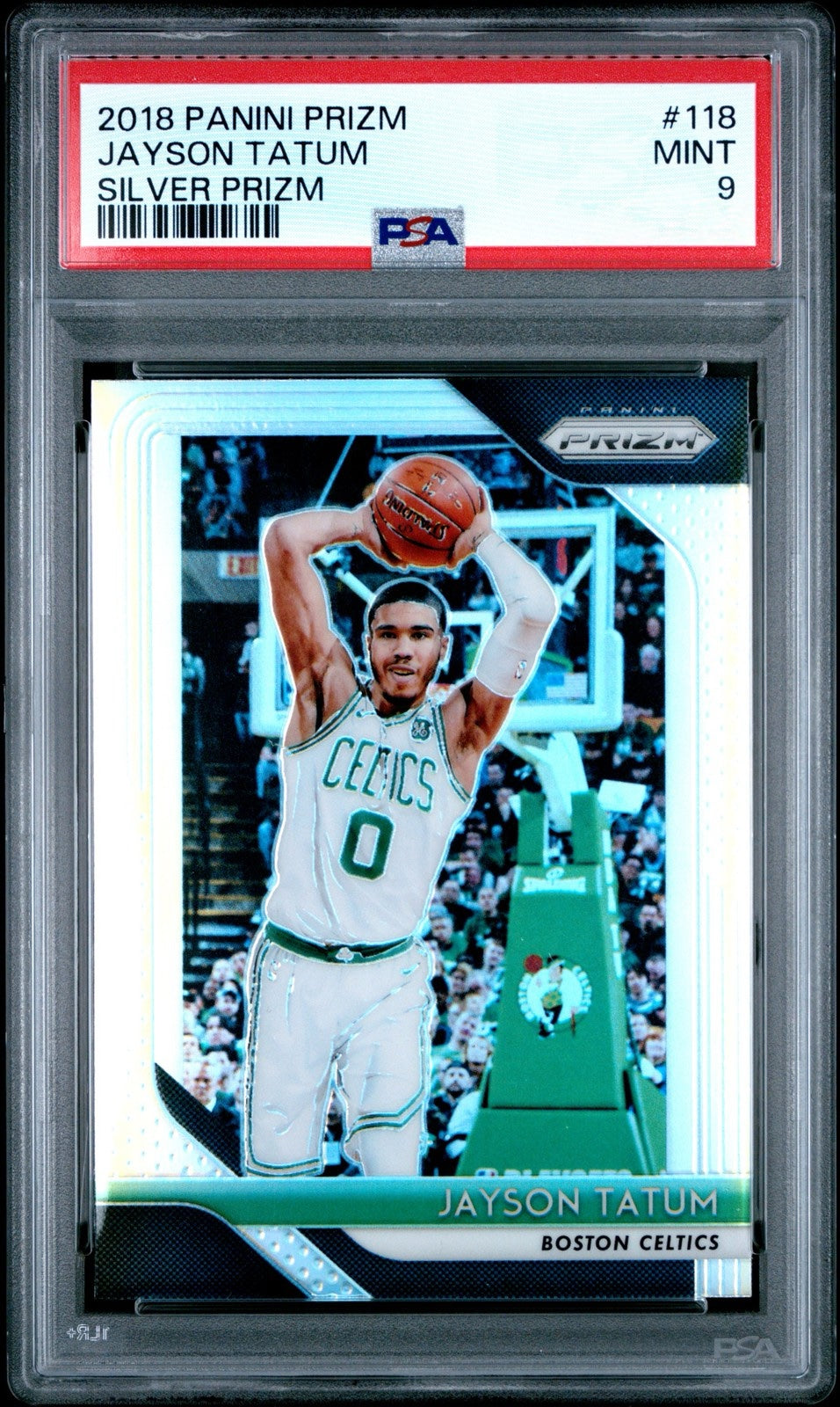 PSA 9 - JAYSON TATUM - 2018 - PANINI - SILVER PRIZM #118