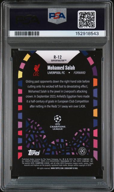 2024-2025 TOPPS MERLIN UEFA CLUB COMPETITIONS RENAISSANCE #12 MOHAMED SALAH RENAISSANCE-SUPER 1/1