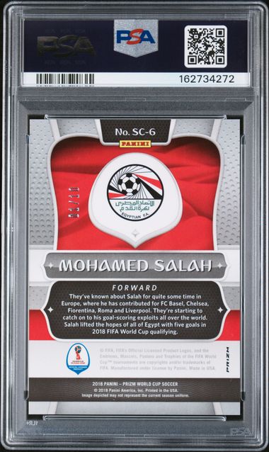 2018 PANINI PRIZM WORLD CUP SCORERS CLUB MOHAMED SALAH SCORERS CLUB