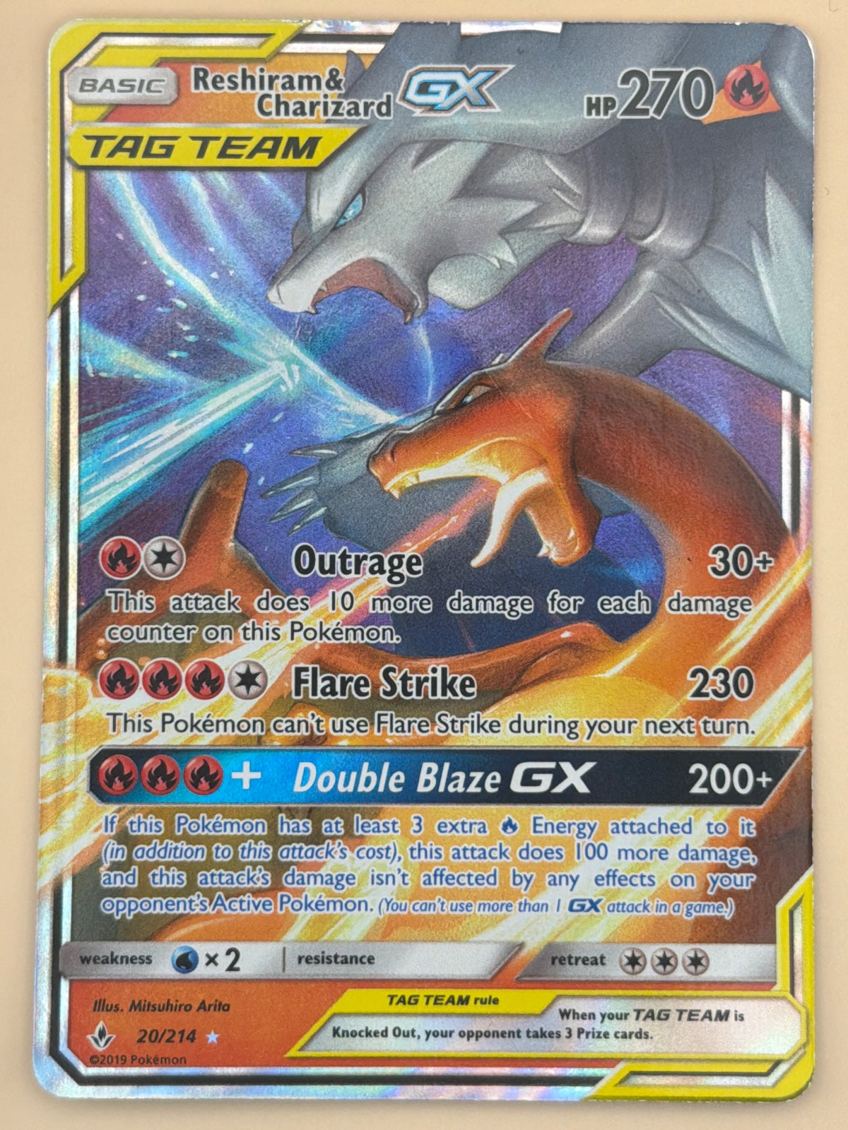 Reshiram & Charizard GX 20 · Holofoil (Unbroken Bonds)