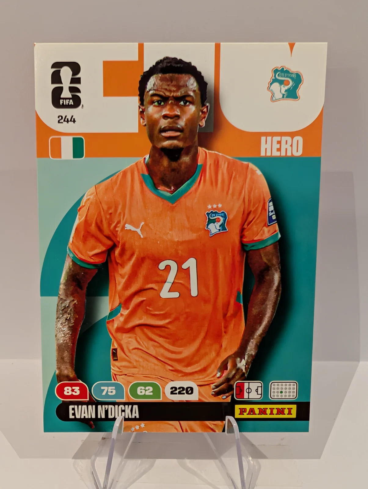 244 Evan N'Dicka - Ivory Coast - Panini Adrenalyn XL World Cup 2026