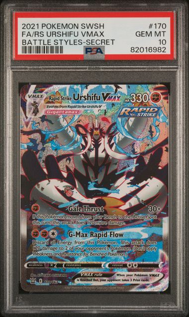 Rapid Strike Urshifu VMAX (Alternate Art Secret) 170/163 · Holofoil (Battle Styles) — PSA 10