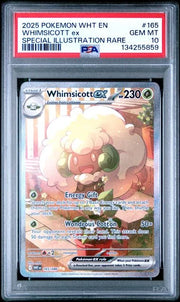 Whimsicott ex 165/086 · Holofoil (White Flare) — PSA 10