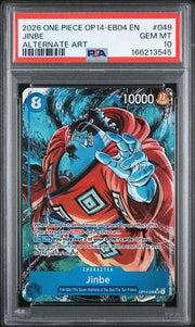 Jinbe - OP14-049 (Alternate Art) · Foil (The Azure Sea's Seven) — PSA 10