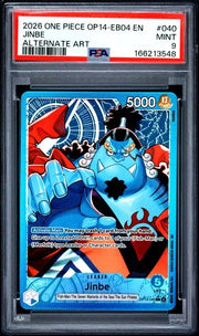 PSA 9 - Jinbe - OP14-040 (Alternate Art) · Foil (The Azure Sea's Seven)