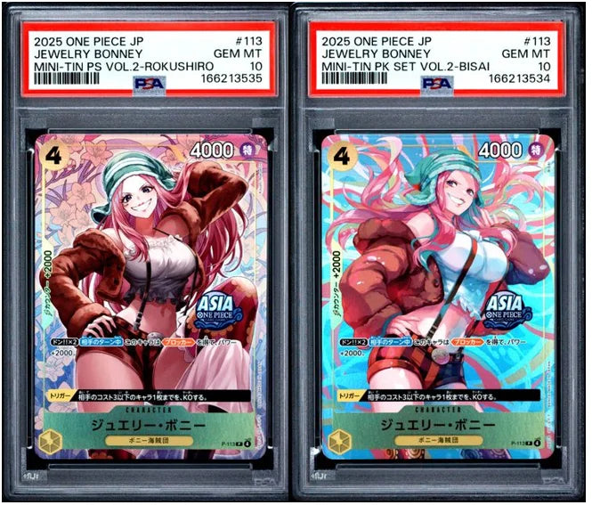 Jewelry Bonney [Asia] (JP) P-113 · Foil (One Piece Promotion Cards (JP)) — PSA 10 SET
