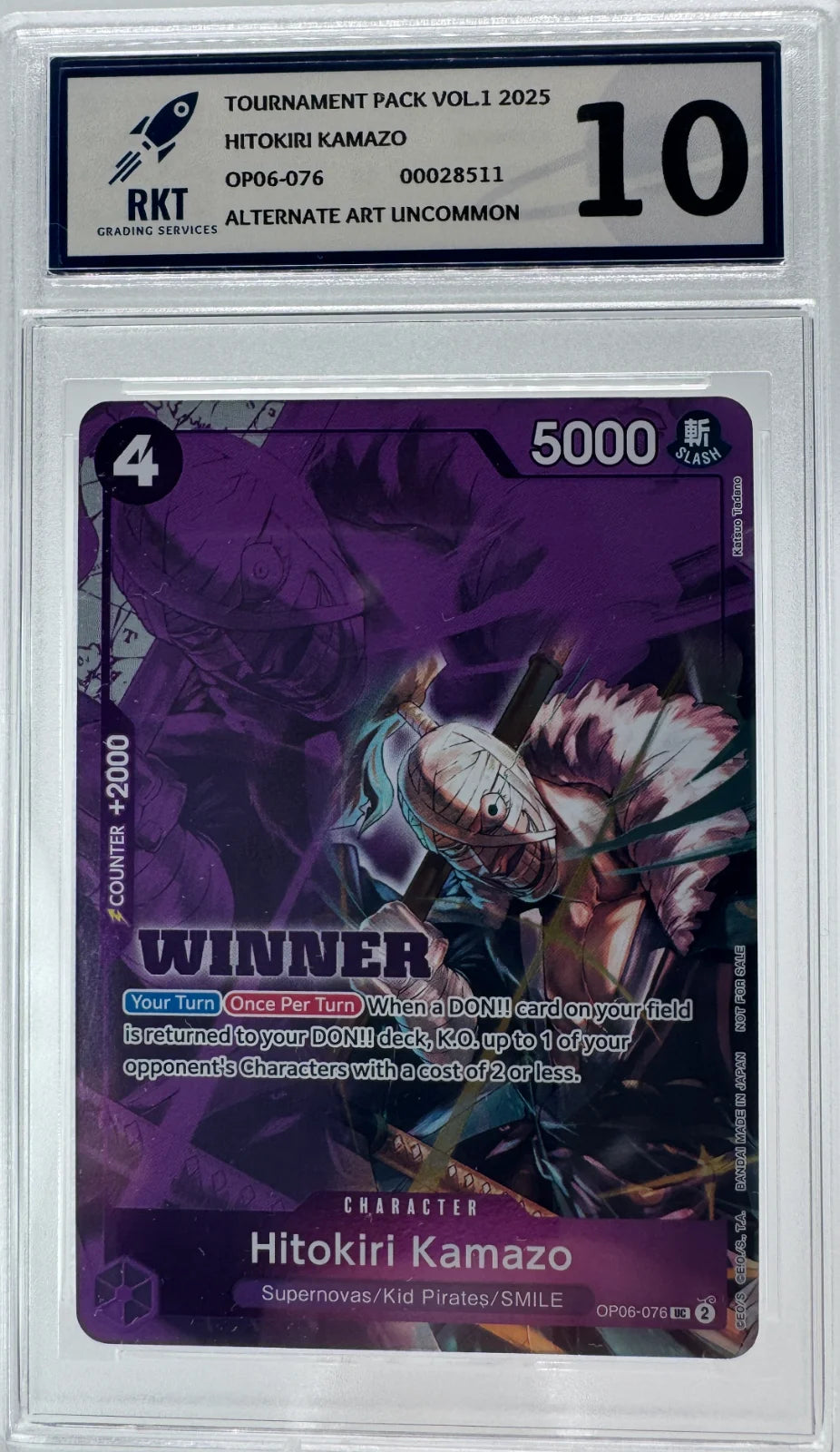Hiokiri Kamazo - Winner Card - OP06-076