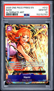PSA 10 - One Piece - Nami (Alternate Art) PRB02-012 · Foil (Premium Booster -The Best- Vol. 2) — PSA 10