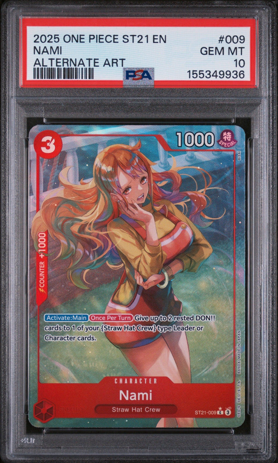 Nami (Parallel) ST21-009 · Foil (Starter Deck EX: Gear 5) — PSA 10
