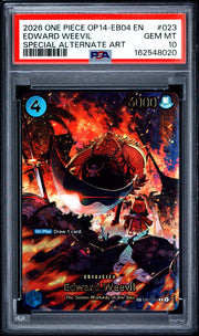 Edward Weevil - EB01-023 (SP) (Alternate Art) · Foil (The Azure Sea's Seven) — PSA 10