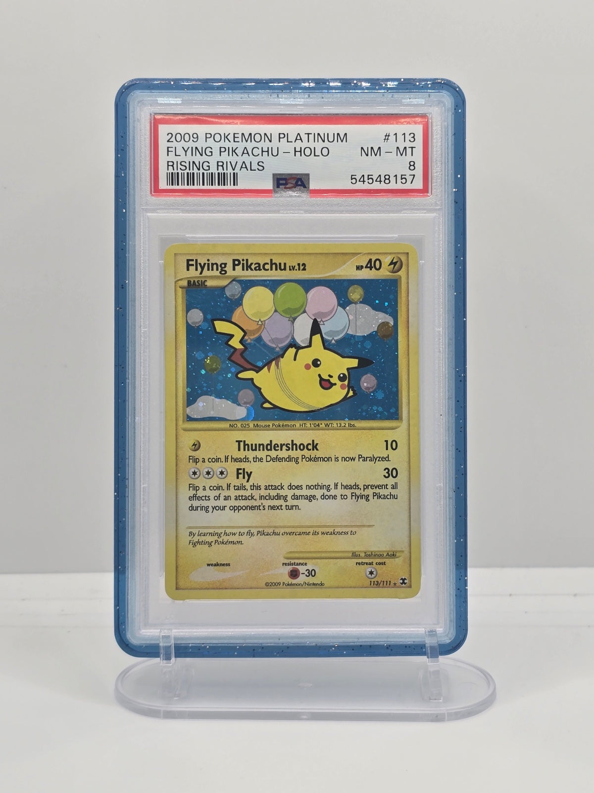 Flying Pikachu 113 · Holofoil (Rising Rivals) — PSA 8