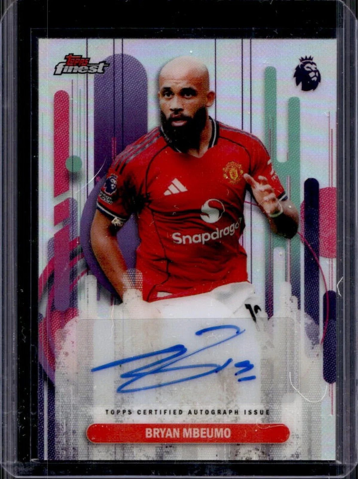 2025-26 Topps Finest Premier League Bryan Mbeumo Auto Autograph #FA-BM Man U