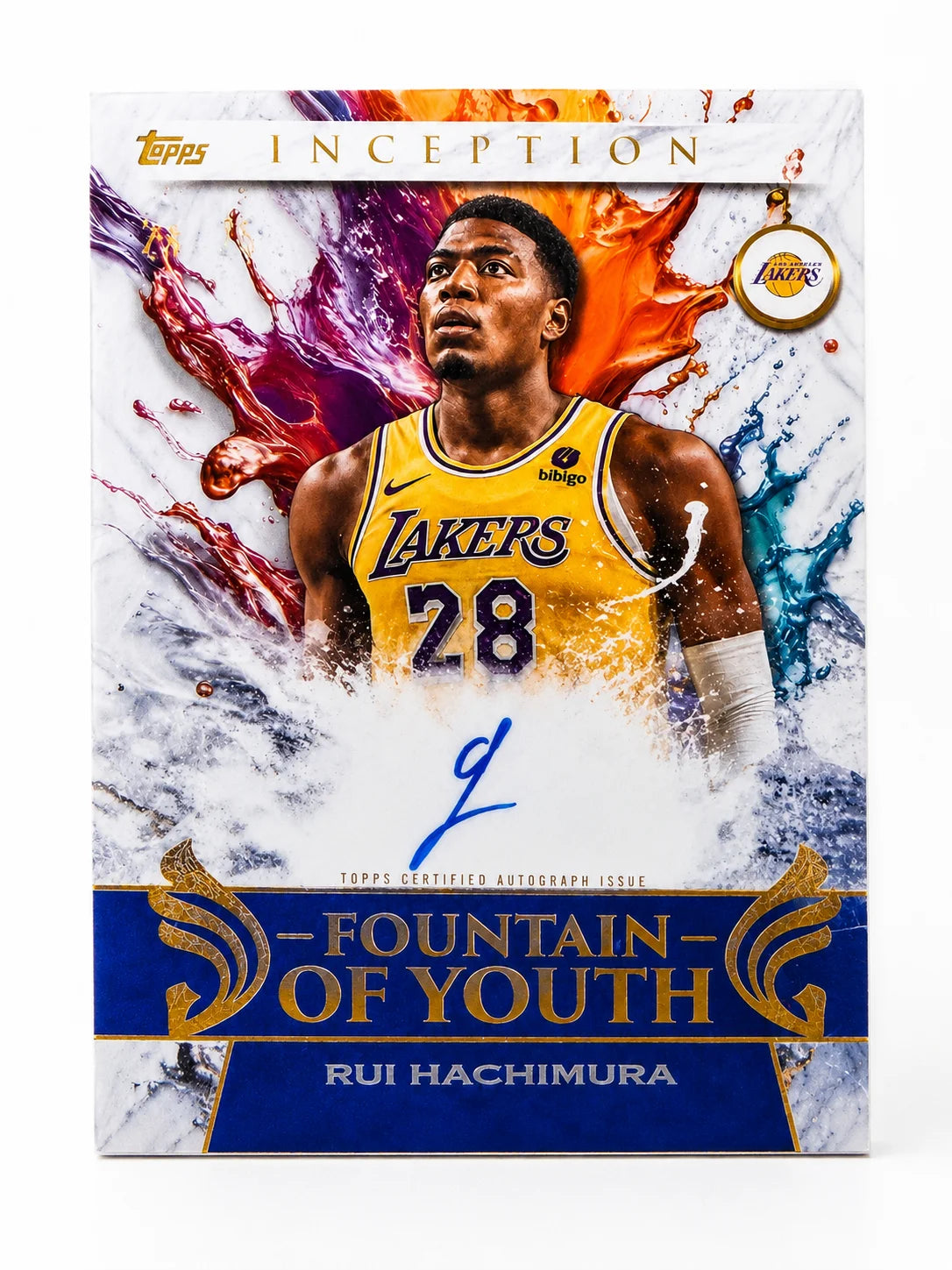 2025-26 Topps Inception Basketball Rui Hachimura /25 blue auto fountain of youth