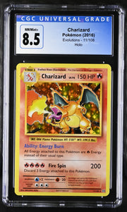 Charizard 11/108 · Holofoil (Evolutions) — CGC 8.5