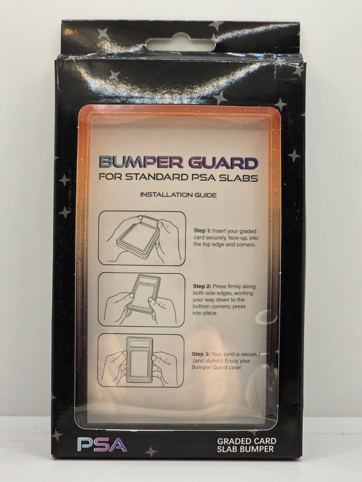 PSA Slab Guard with Clear Back Support - Sparkly Orange/Black