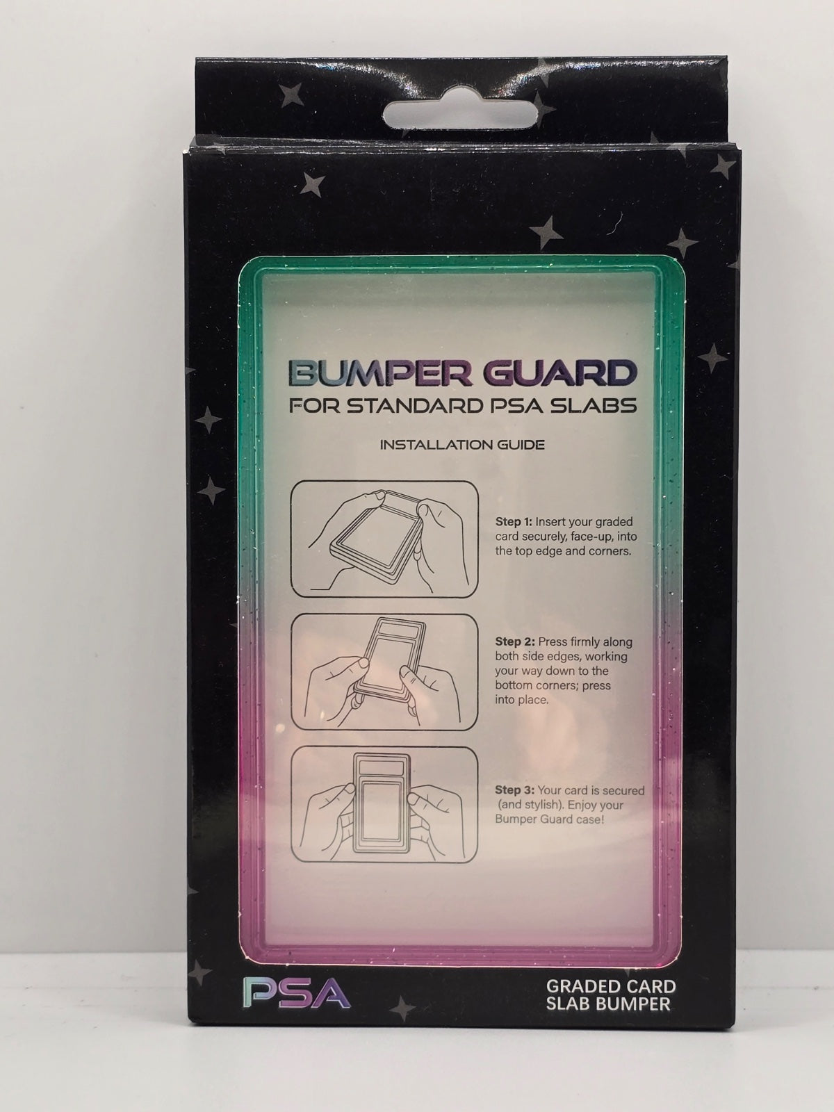 PSA Slab Guard with Clear Back Support - Sparkly Green/Purple