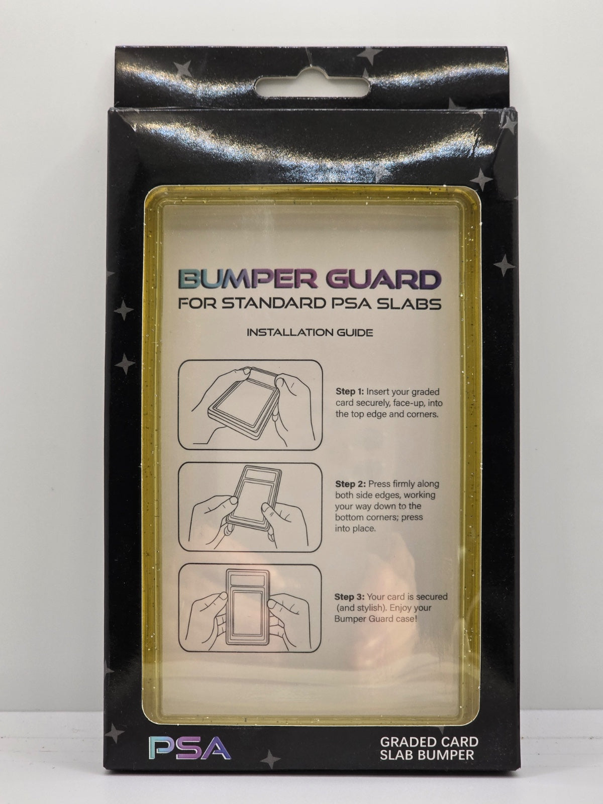 PSA Slab Guard with Clear Back Support - Sparkly Yellow