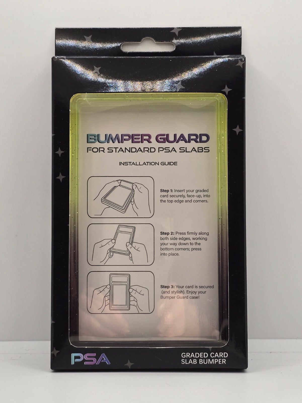 PSA Slab Guard with Clear Back Support - Sparkly Yellow/Black
