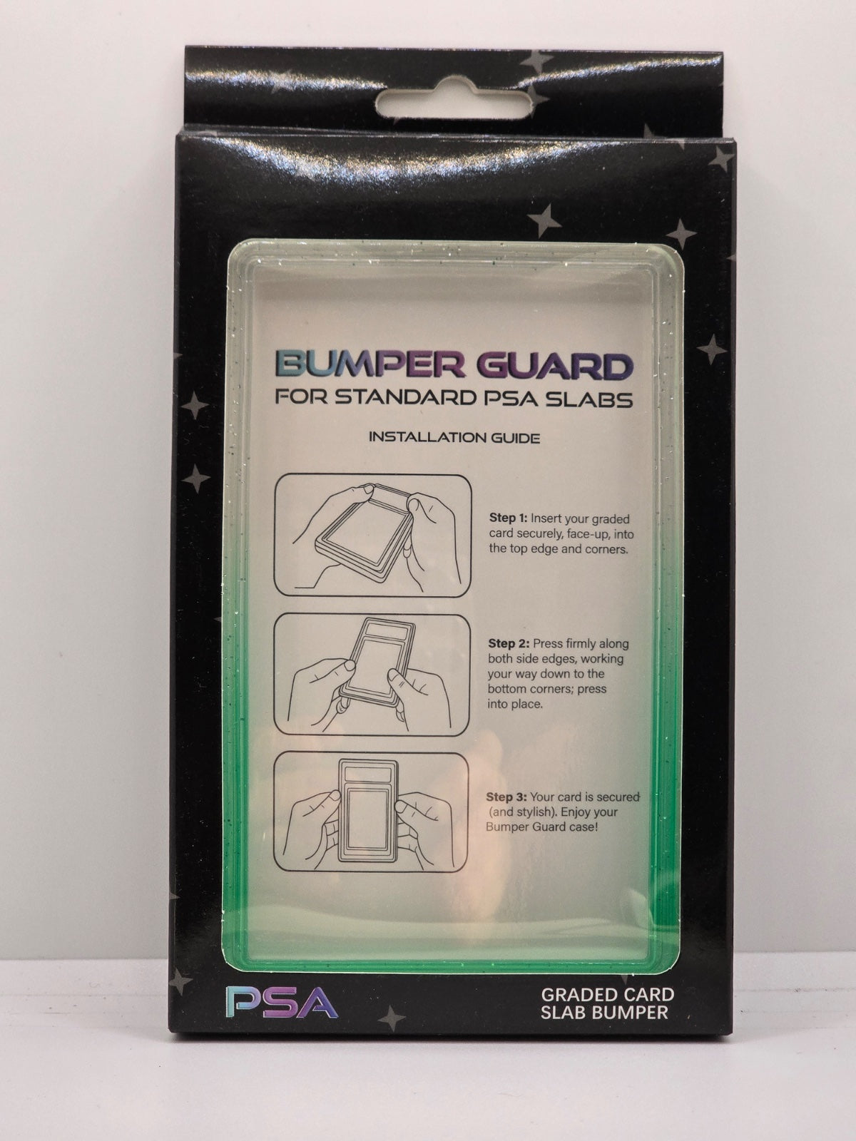 PSA Slab Guard with Clear Back Support - Sparkly White/Green