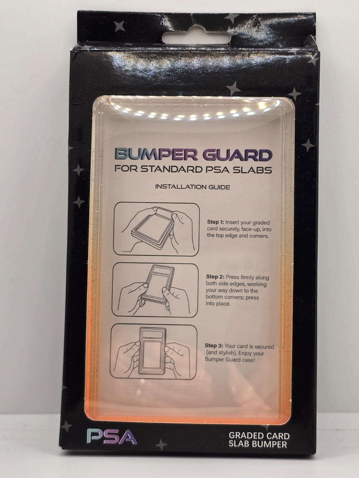 PSA Slab Guard with Clear Back Support - Sparkly White/Orange