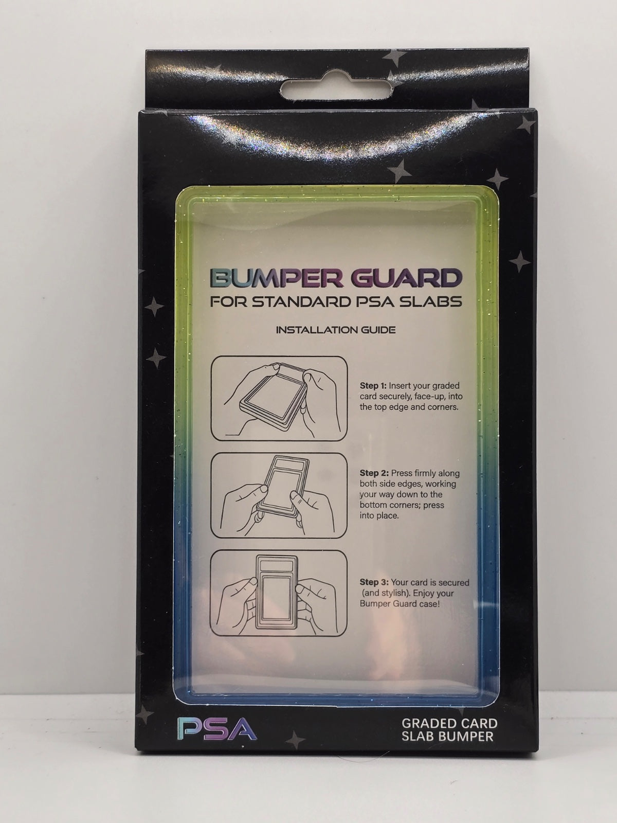 PSA Slab Guard with Clear Back Support - Sparkly Green/Blue