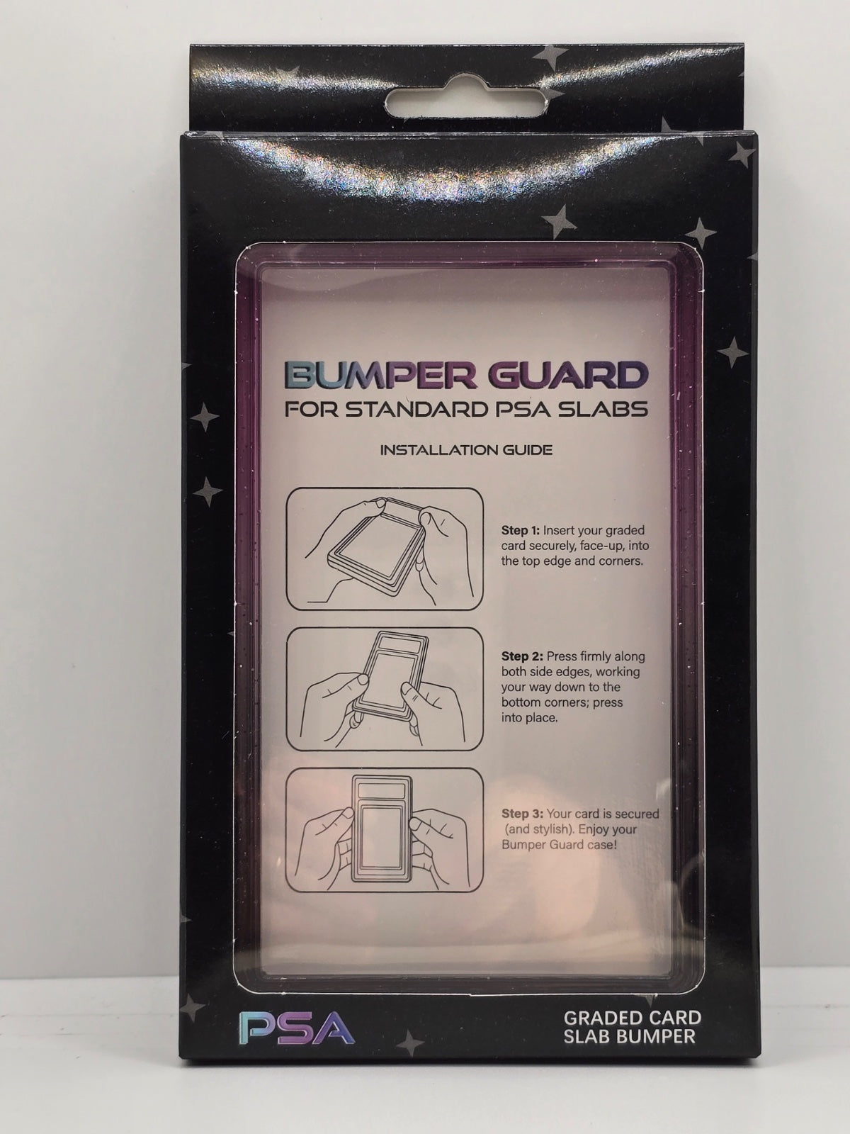 PSA Slab Guard with Clear Back Support - Sparkly Purple/Black