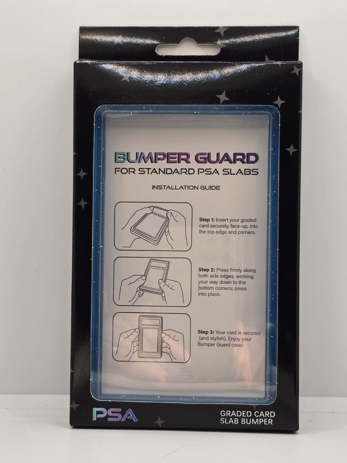 PSA Slab Guard with Clear Back Support - Sparkly Blue