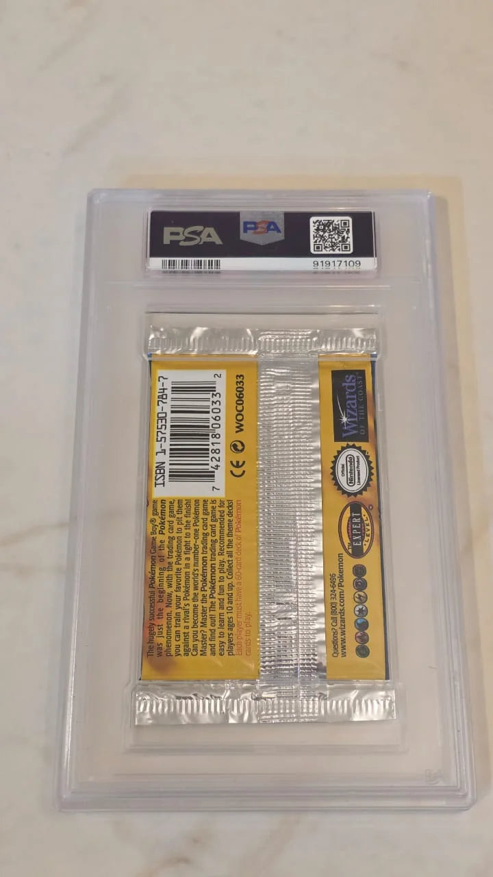 1999 Pokemon Base Set Unlimited Booster Pack Charizard Artwork PSA 10 GEM MINT (Thick Font)
