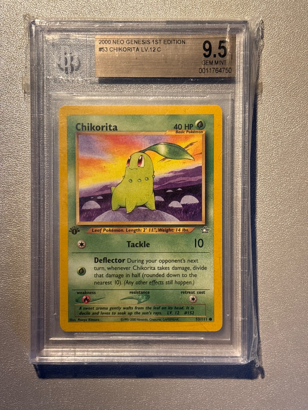 Chikorita (53) · 1st Edition (Neo Genesis) — BGS 9.5