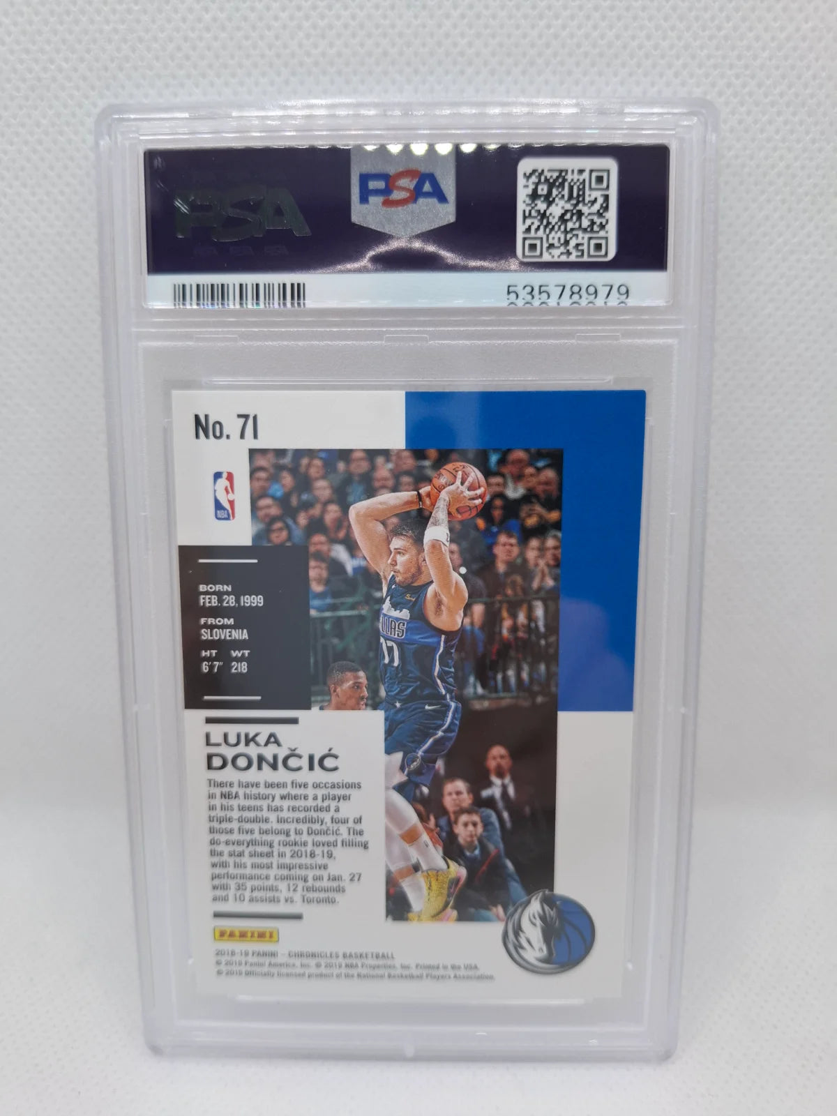 2018 Panini Chronicles BRONZE Luka Doncic PSA 9