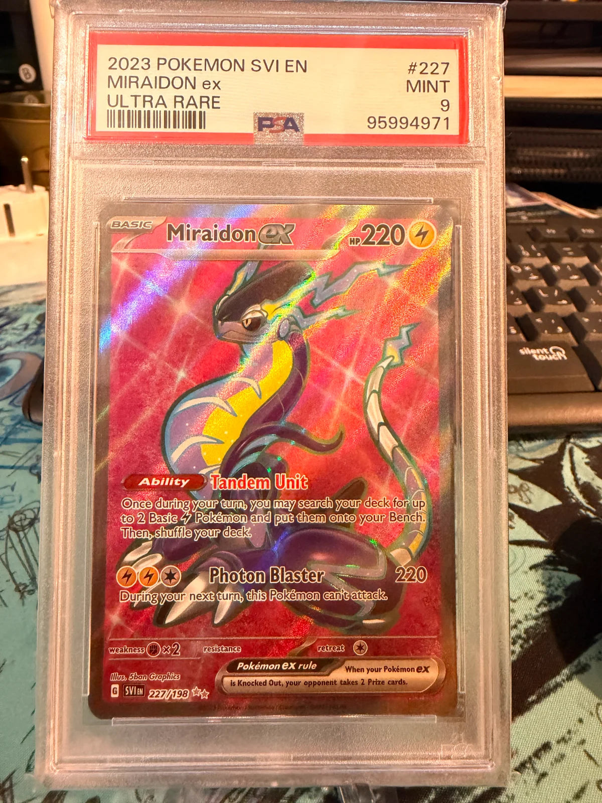 Miraidon ex 227/198 · Holofoil (Scarlet & Violet Base Set) — PSA 9