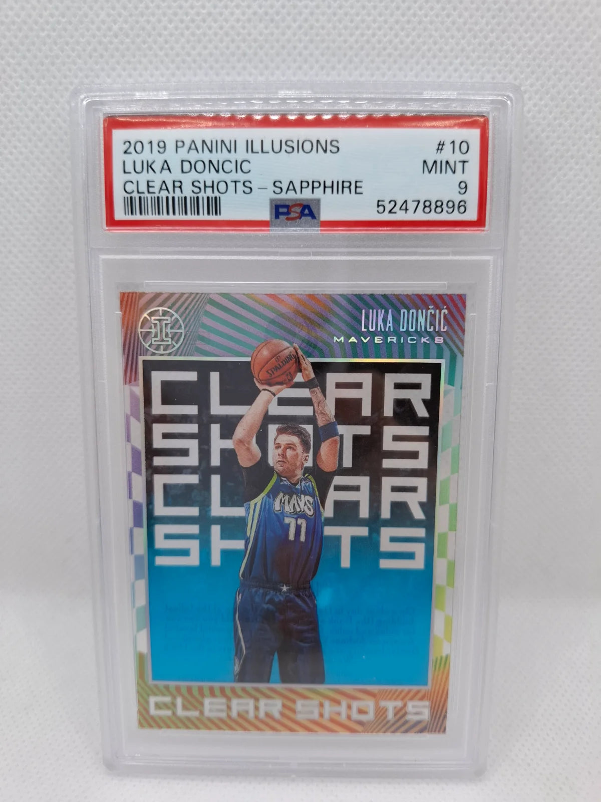 2019 Panini Illusions #10 Luka Doncic Clear Shots -Sapphire