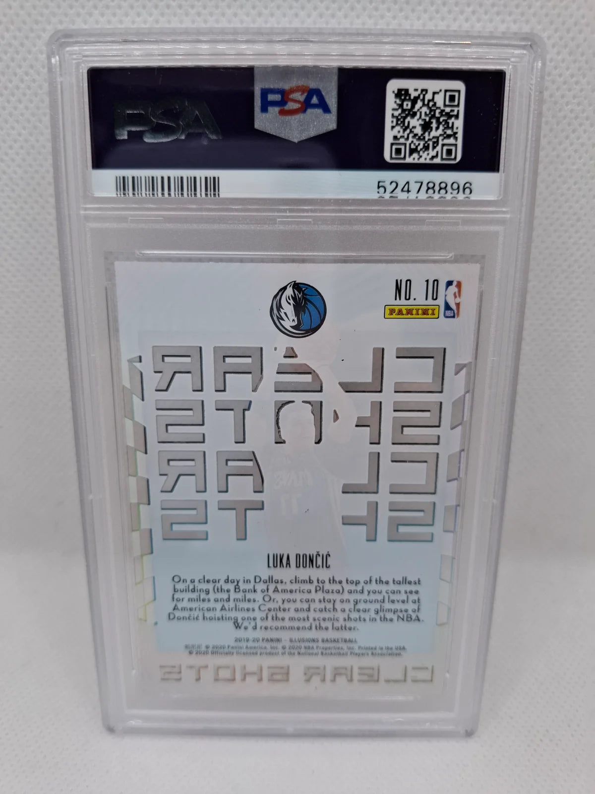 2019 Panini Illusions #10 Luka Doncic Clear Shots -Sapphire