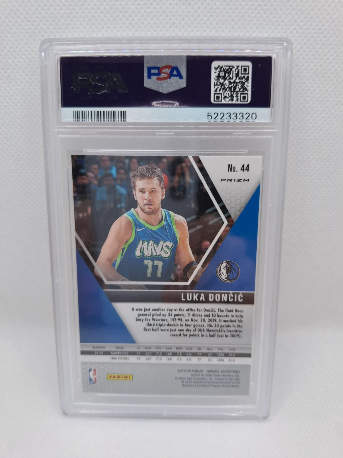 2019 Panini Mosaic #44 White Mosaic Luka Doncic