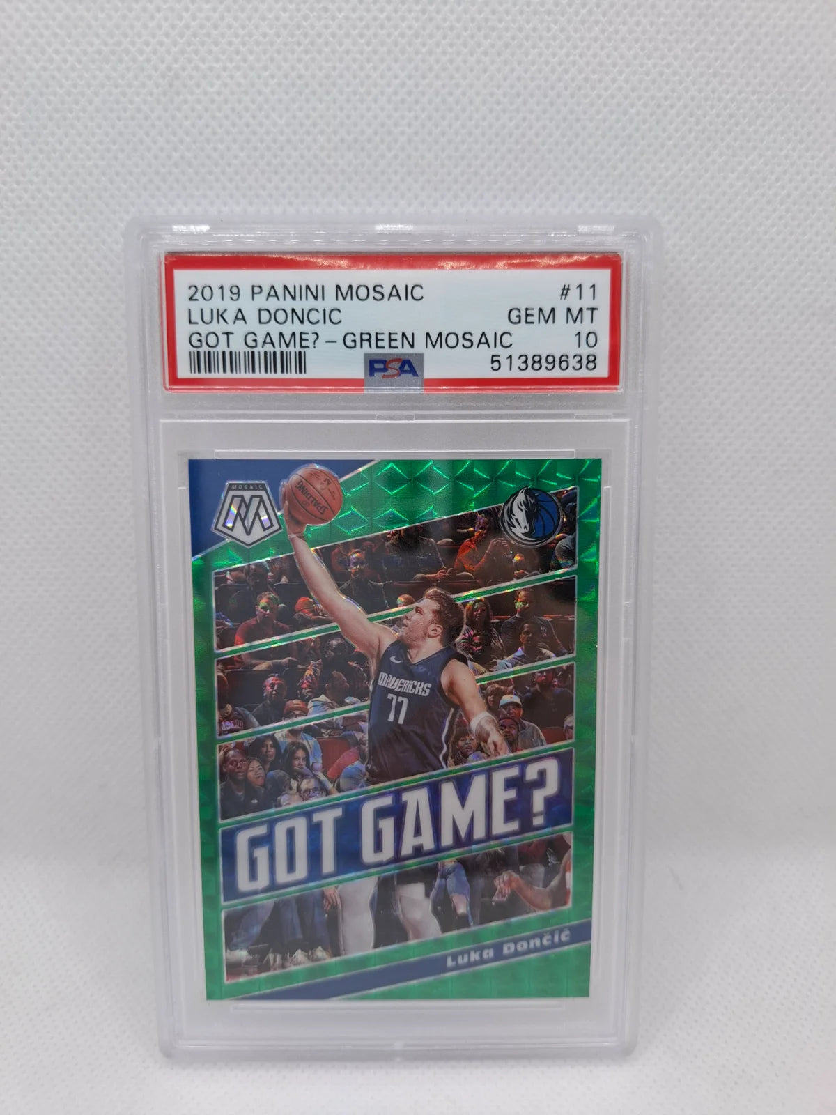 2019 Panini Mosaic #11 Got Game Green Mosaic Luka Doncic