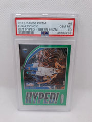 2019 Panini Prizm #6 Get Hyped Green Prizm Luka Doncic