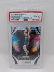2019 Panini Prizm #23 Fireworks - Fast Break Luka Doncic