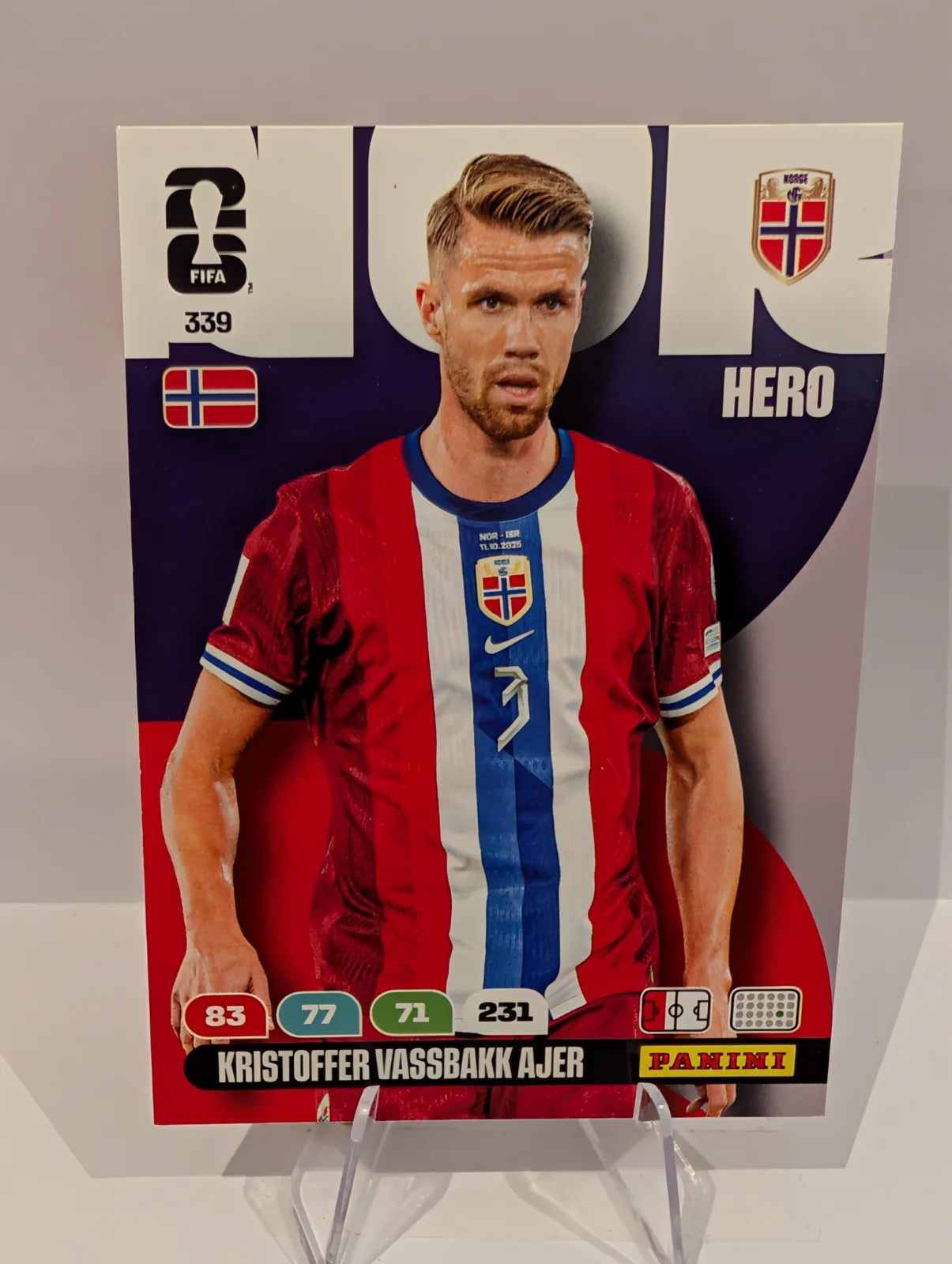 339 Kristoffer Vassbakk Ajer - Norway - Panini Adrenalyn XL World Cup 2026