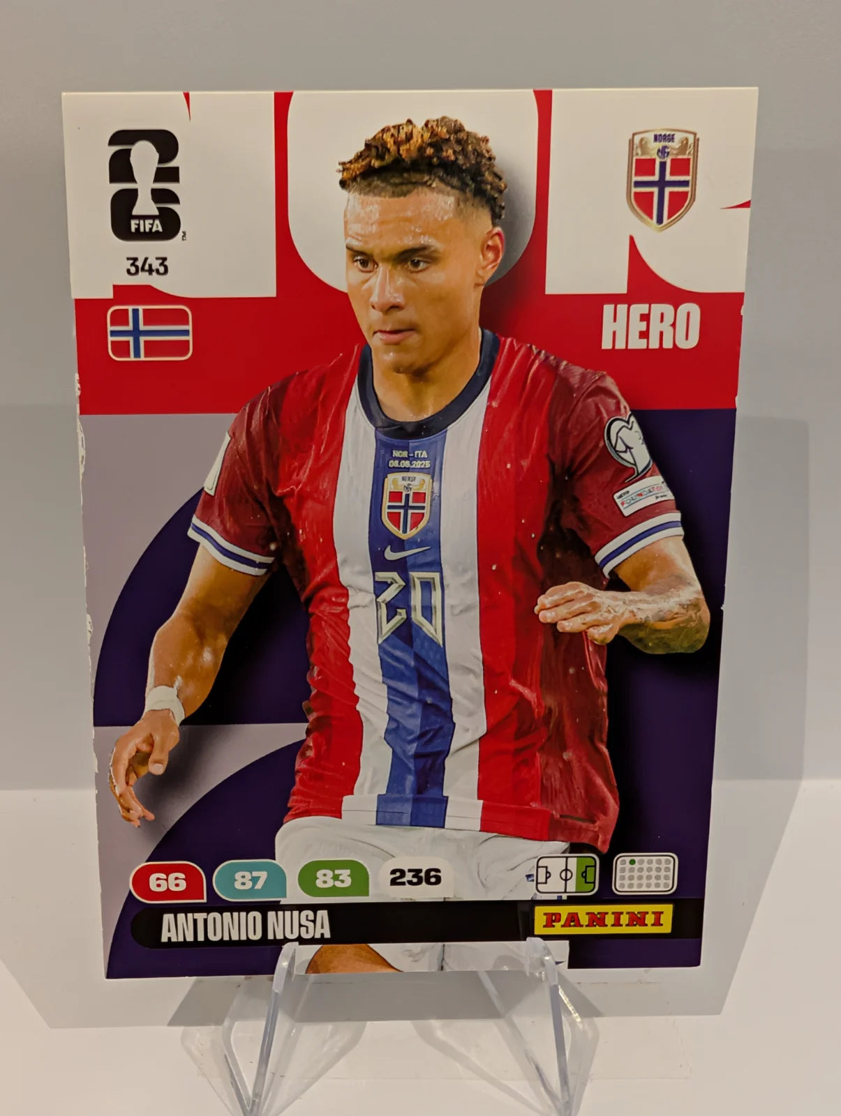 343 Antonio Nusa - Norway - Panini Adrenalyn XL World Cup 2026