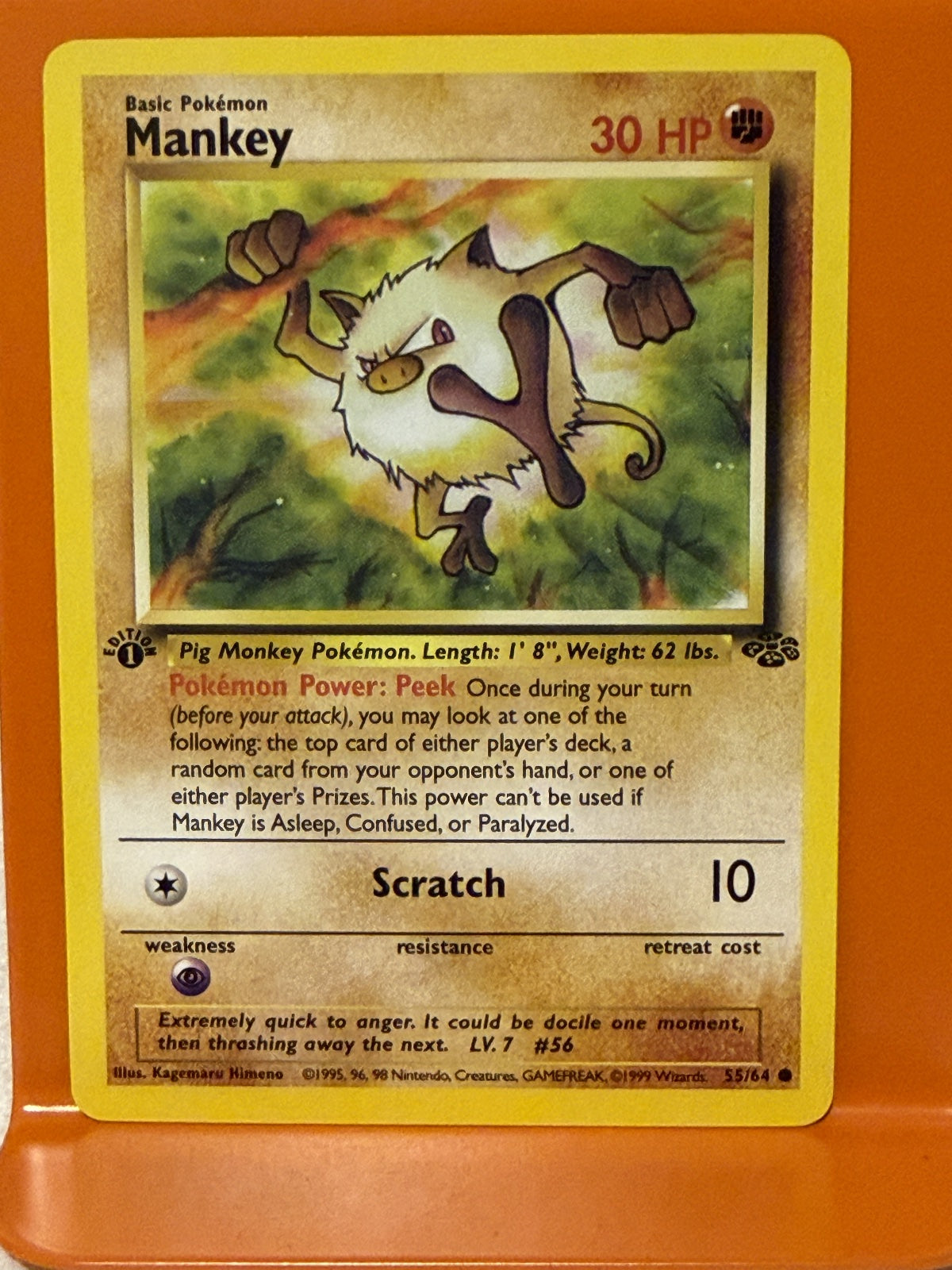 Mankey 55 · 1st Edition (Jungle)