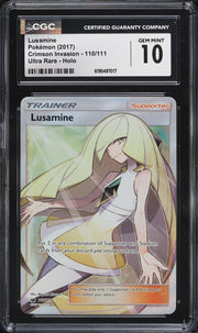 Lusamine (Full Art) 110/111 · Holofoil (Crimson Invasion) — CGC 10 *SHIPS 1st - 7h SEPTEMBER*