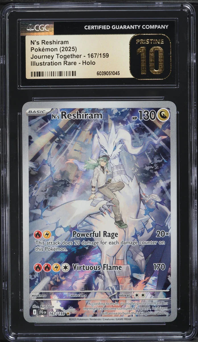N's Reshiram 167/159 · Holofoil (Journey Together) — CGC 10 (Pristine) *SHIPS 1st - 7th SEPTEMBER*
