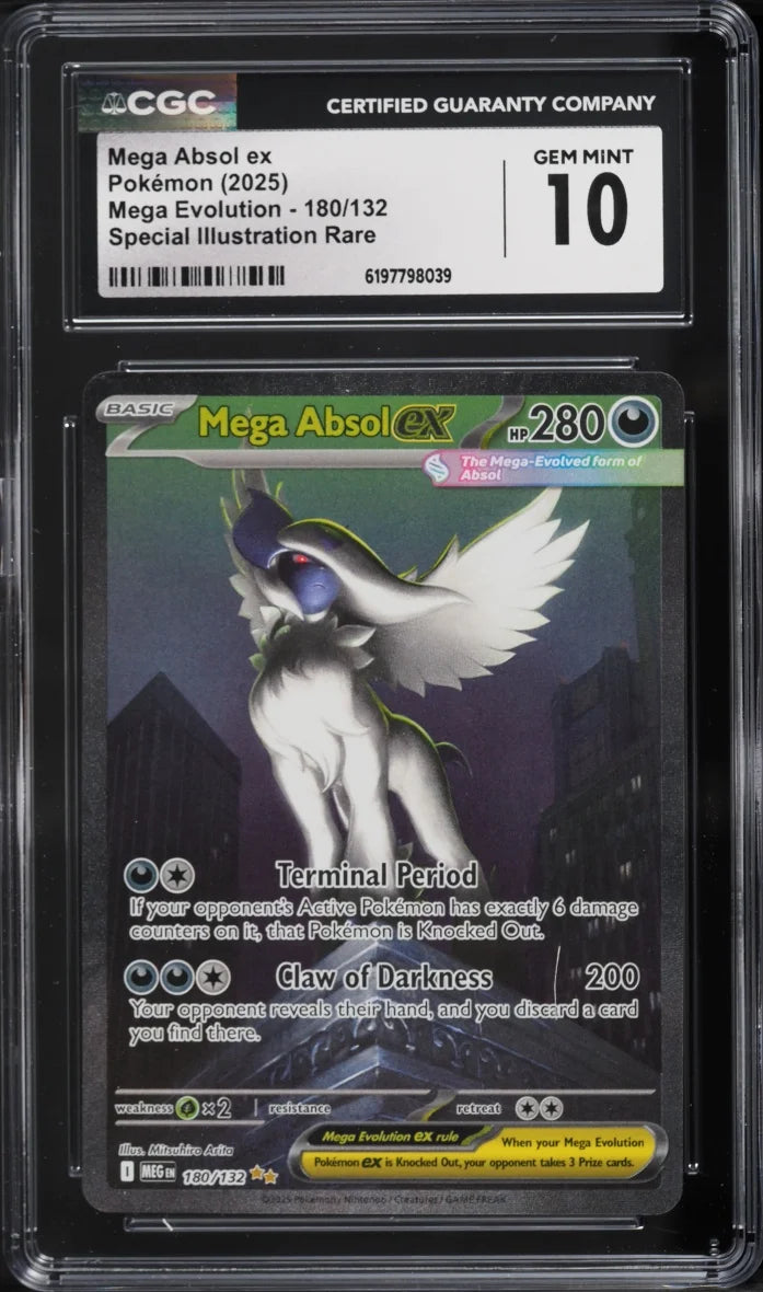 Mega Absol ex 180/132 · Holofoil (Mega Evolution) — CGC 10 *SHIPS 1st - 7th SEPTEMBER*