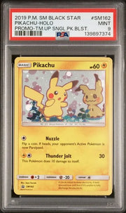Pikachu SM162 · Holofoil (Sun & Moon Promo) — PSA 9 *SHIPS 1st - 7th SEPTEMBER*