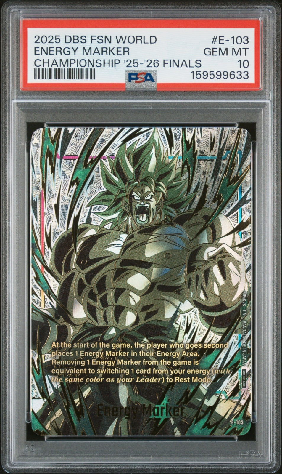 Energy Marker (E-103) · Holofoil (Fusion World Energy Markers) — PSA 10